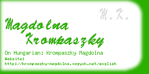 magdolna krompaszky business card